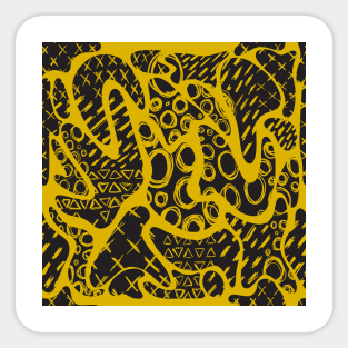 90's Abstract Scribble Memphis Pattern Sticker